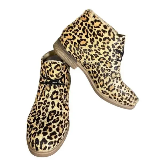 Hush Puppies Women’s Bailey Chukka Animal Print Calf Hair Boots Size-9 - Picture 2 of 9